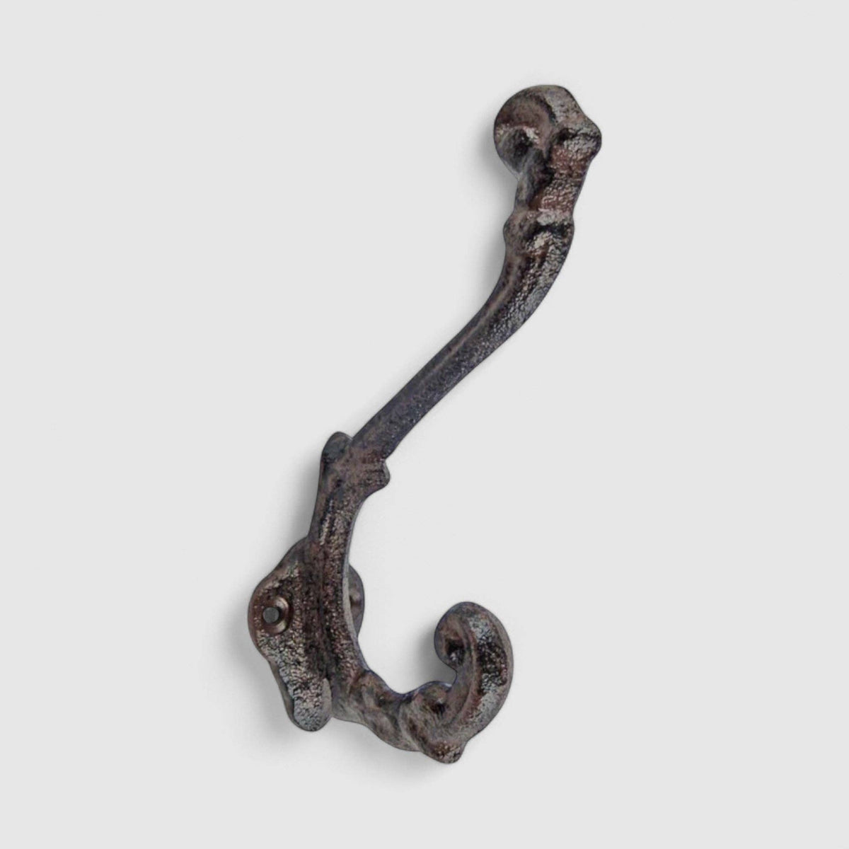 Wall Hook, Cast Iron Rustic Distressed Finish for Coats, Keys or Towels, 5.9"