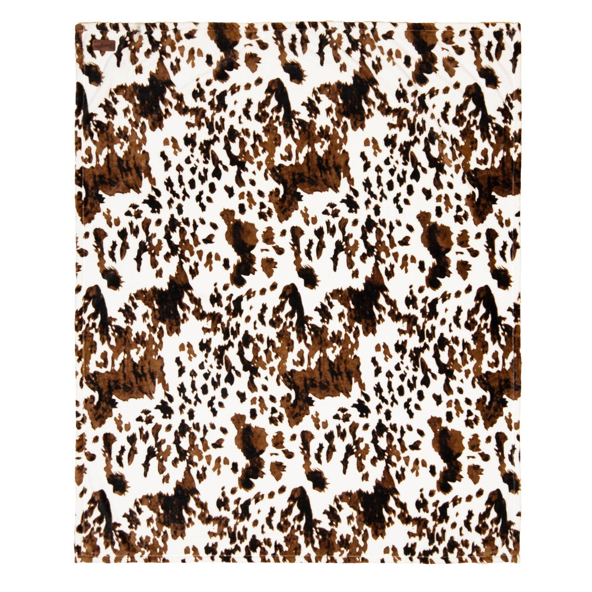 Wrangler Light Tri-Color Cowhide Unlined Plush Throw Blanket