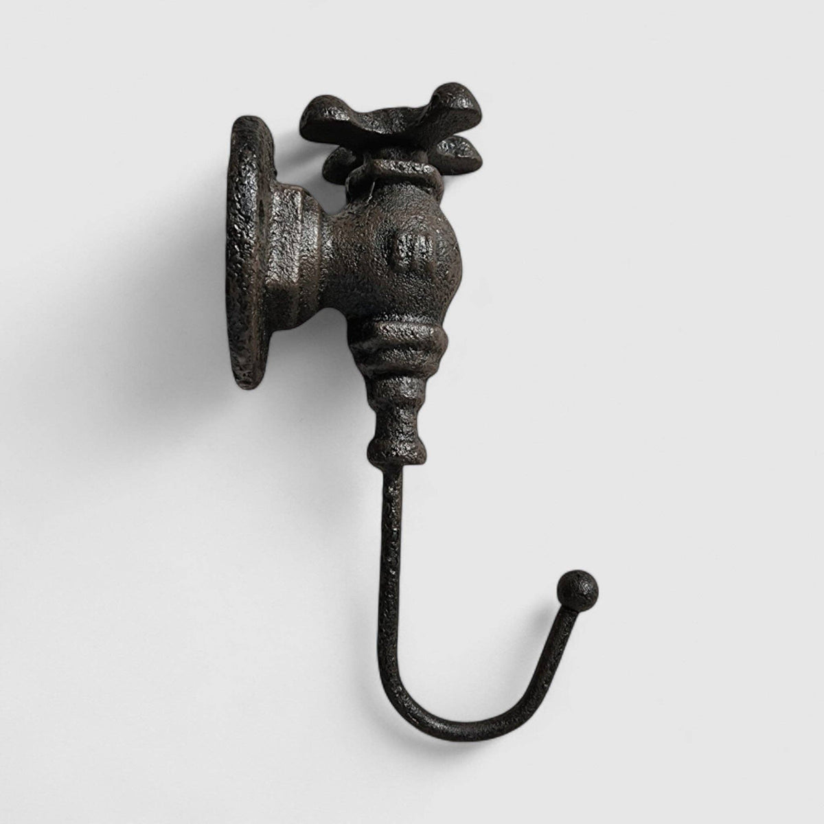 Faucet Wall Hook, Industrial Cast Iron for Kitchen or Utility Room, 5.7"