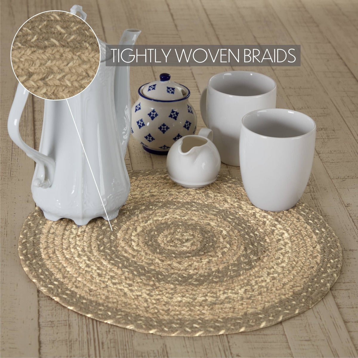Cobblestone Braided Jute Trivet 15in