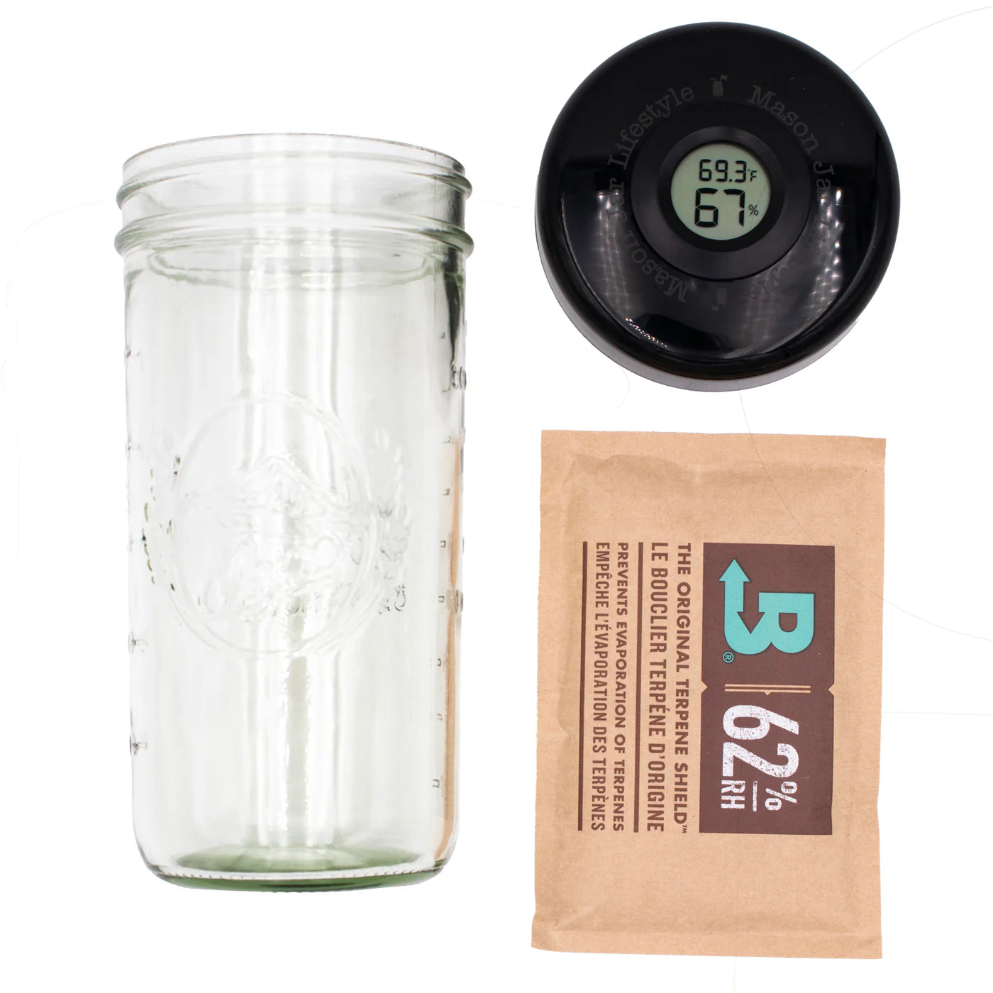 Mason Jar Lifestyle Humidor 24oz Pint