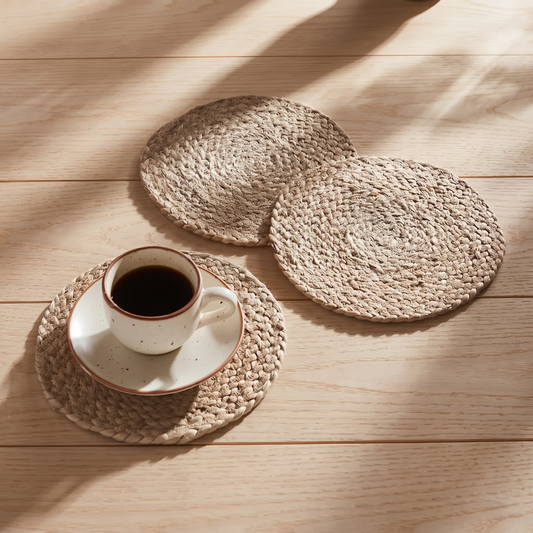 Natural Braided Jute Trivet 8" Hot Pad