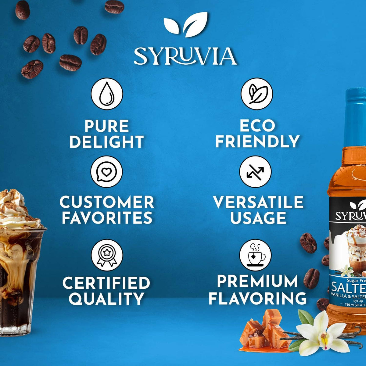 Sugar-Free SALTELLA Syrup Vanilla Salted Caramel