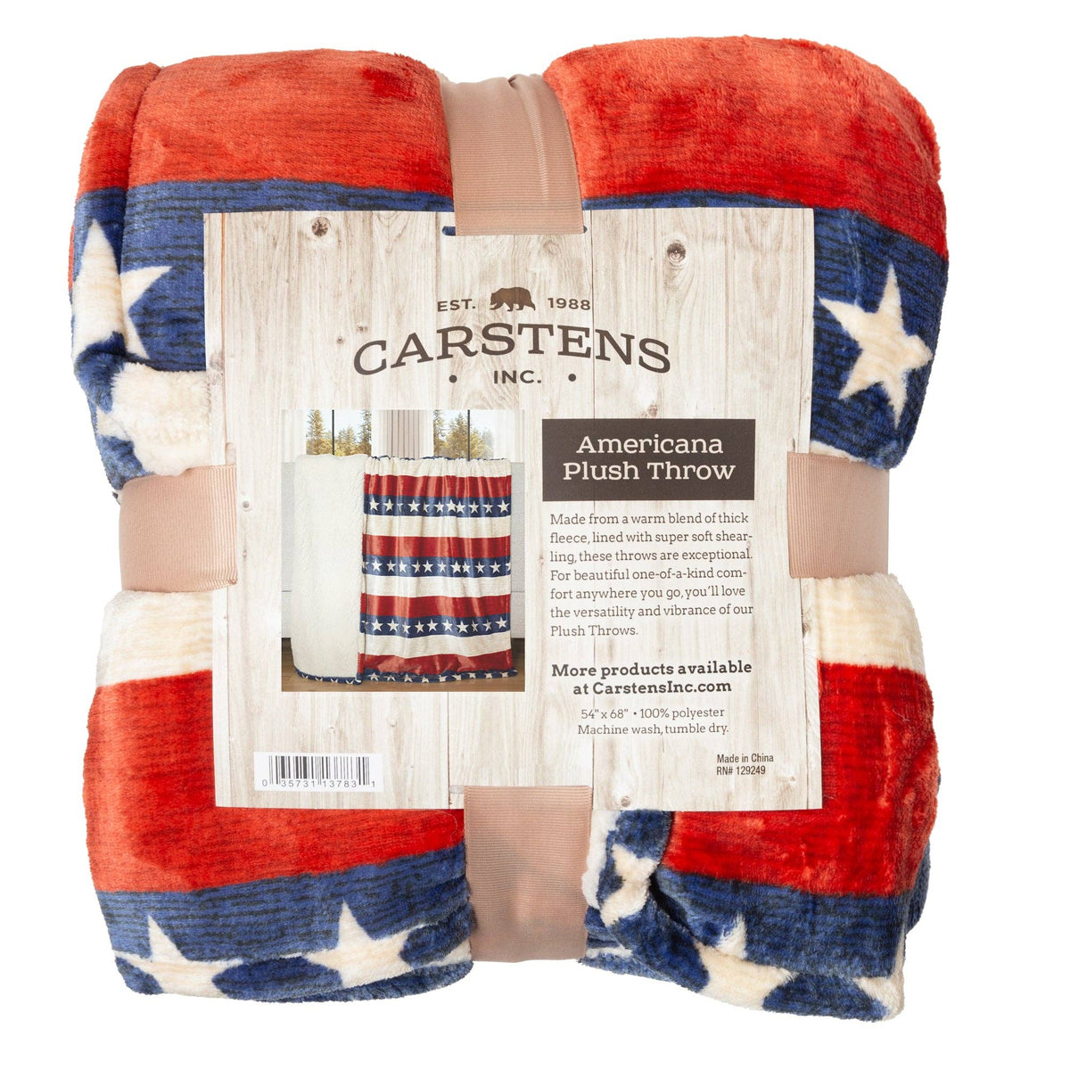 Americana Plush Sherpa Throw