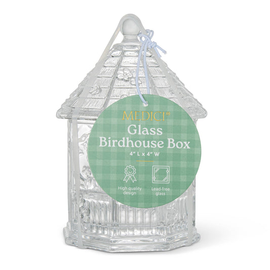 Birdhouse Glass Covered Box