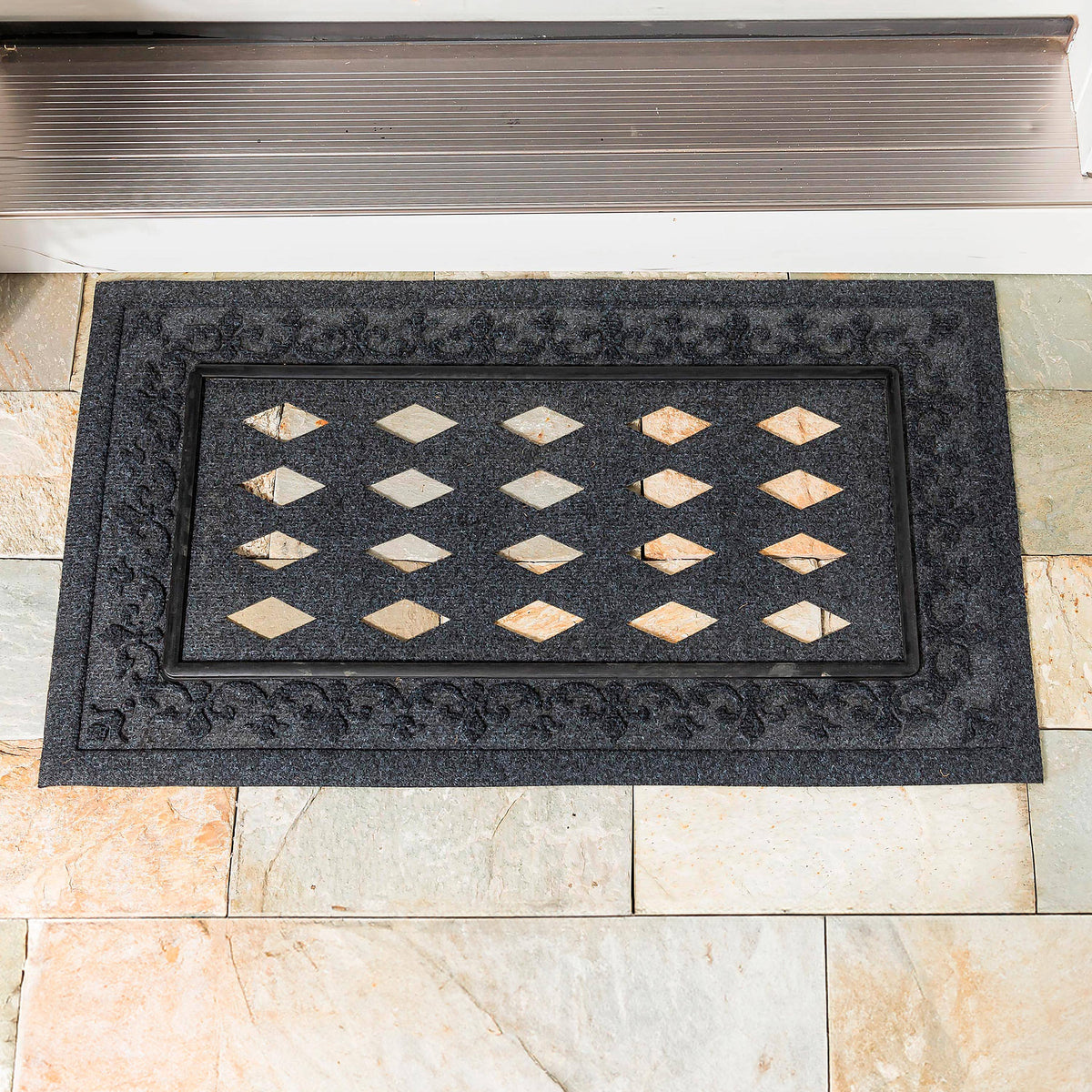 Embossed Fleur de Lis Sassafras Mat Tray