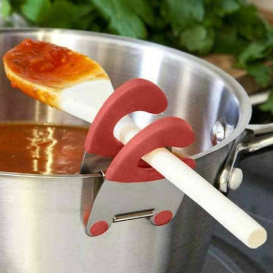 Kitchen Spoon Holder Utensil Pot Clips Cooking Kitchen Utens