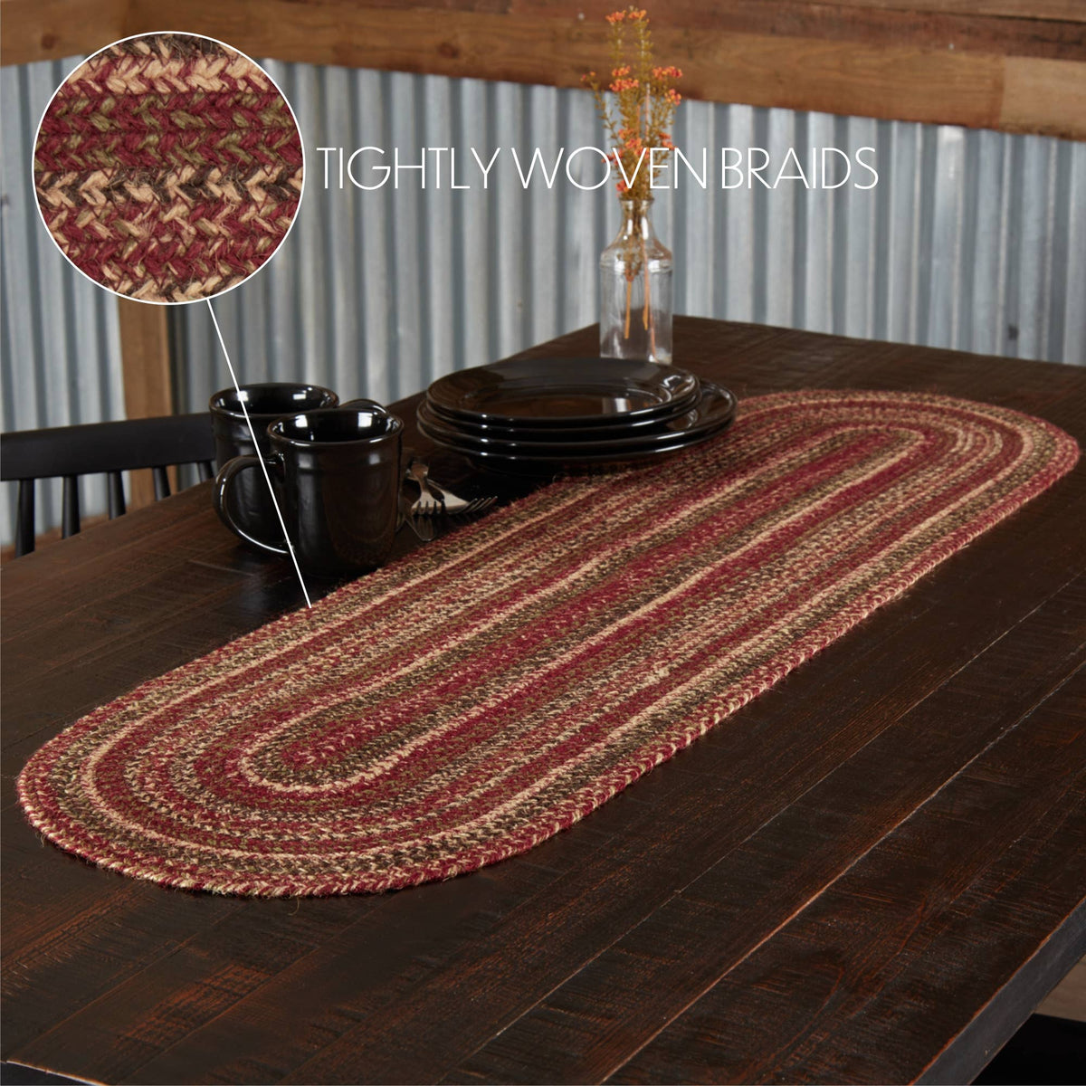 Cider Mill Jute Table Runner 13x36