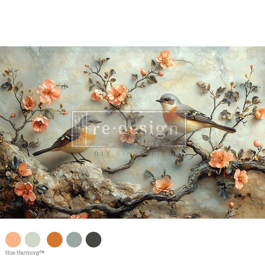 Amber Echoes- Decoupage Fiber