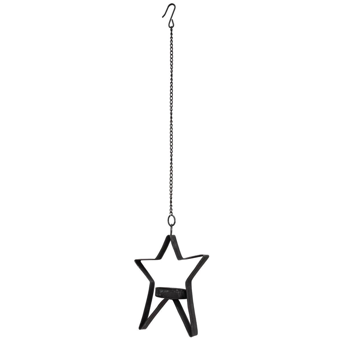 Hanging Whimsical Star Timer Tealight Holder, 3 Assorted