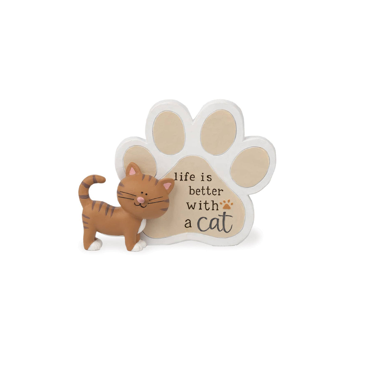 FURRY FRIENDS - LIFE IS BETTER WITH A CAT PAW PRINT PLAQUE