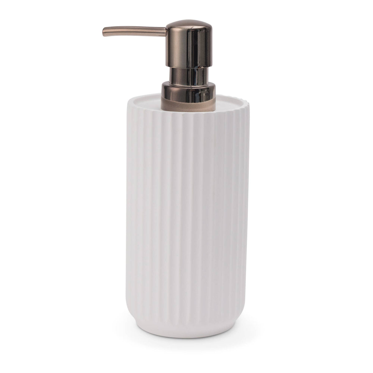 Diatomite White Ribbed Dispenser - Venice