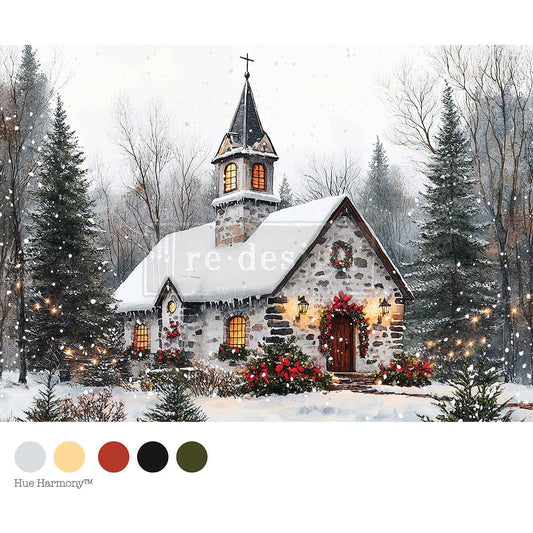 Cozy Barn Blessings- A4 Decoupage Fiber