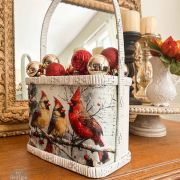 Crimson Noel- A4 Decoupage Fiber