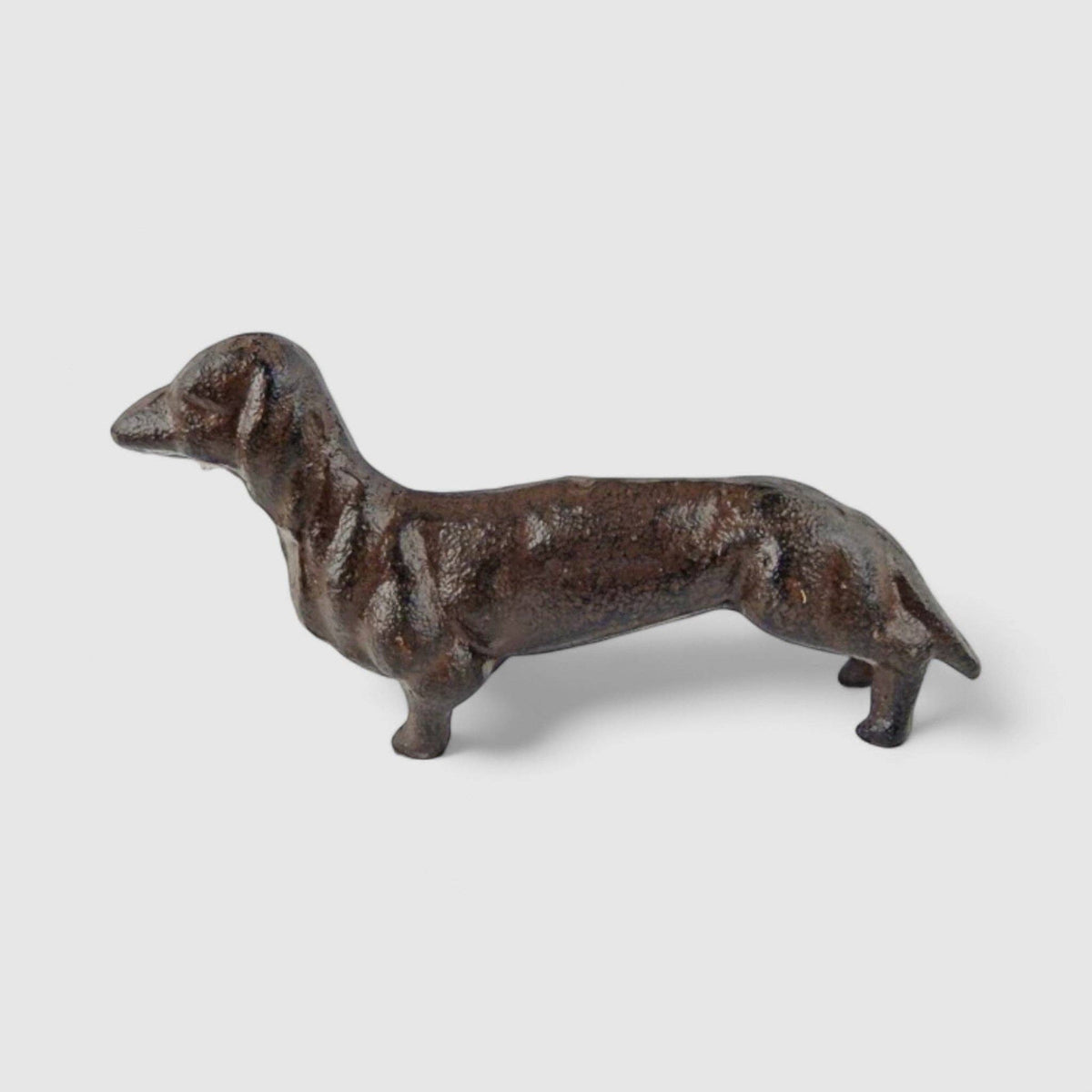Small Dog Figurine, Cast Iron Shelf and Tabletop Home Decor, 4.5"