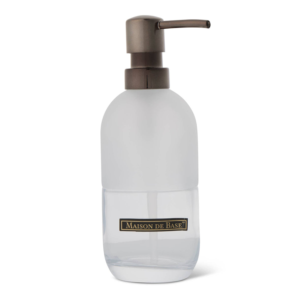 Glass Soap Dispenser - Half Glossy Half Matte