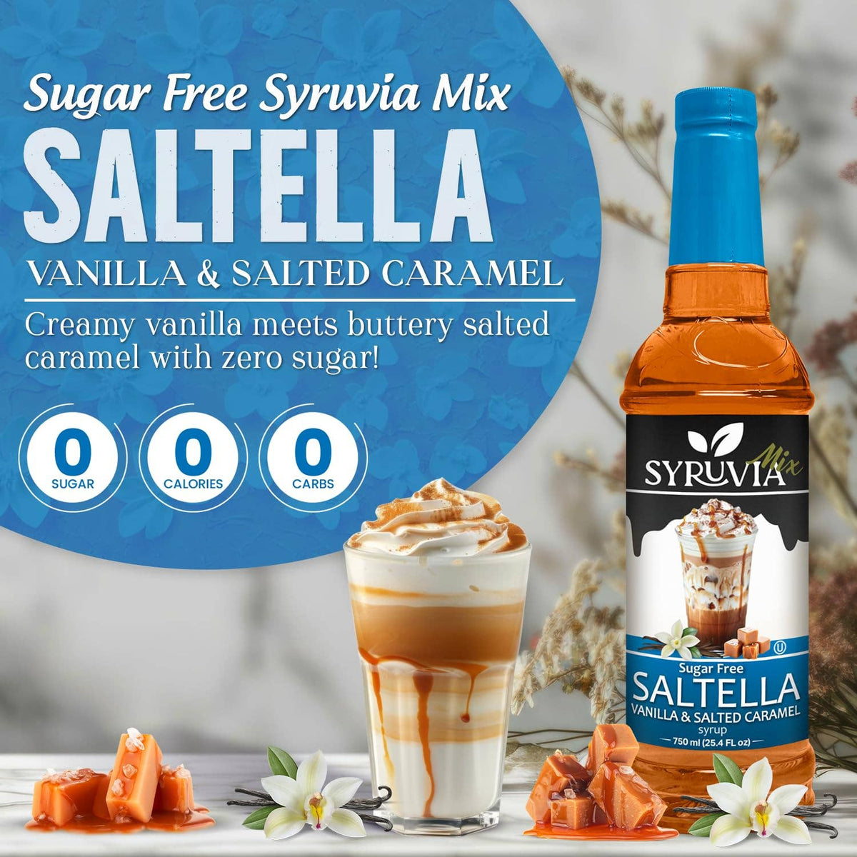Sugar-Free SALTELLA Syrup Vanilla Salted Caramel
