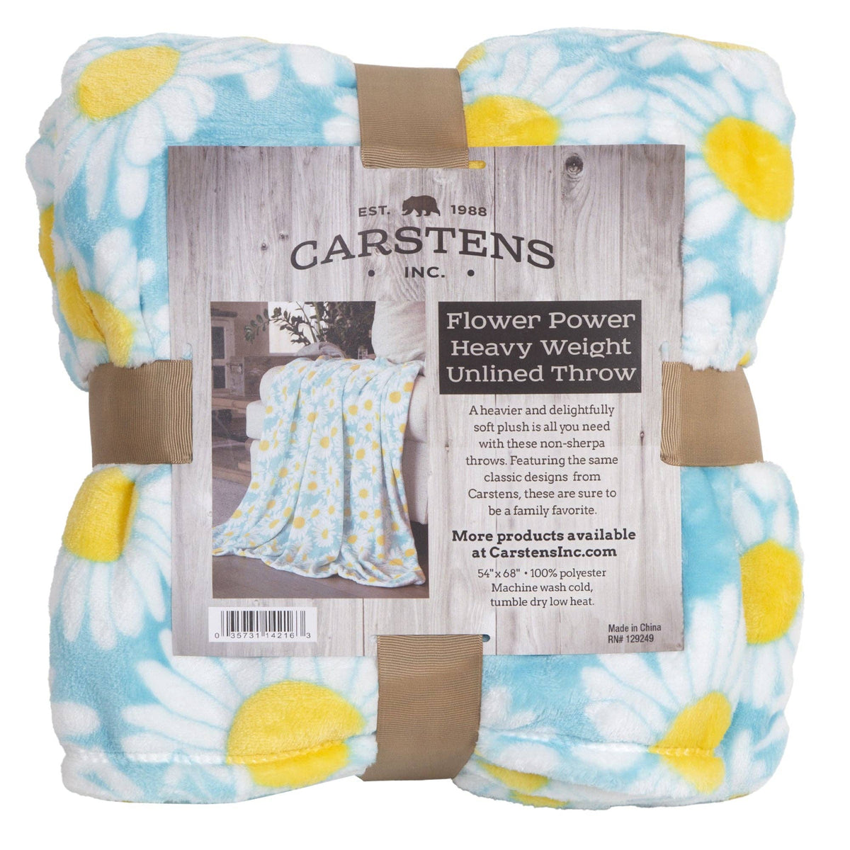 Flower Power Unlined Plush Throw