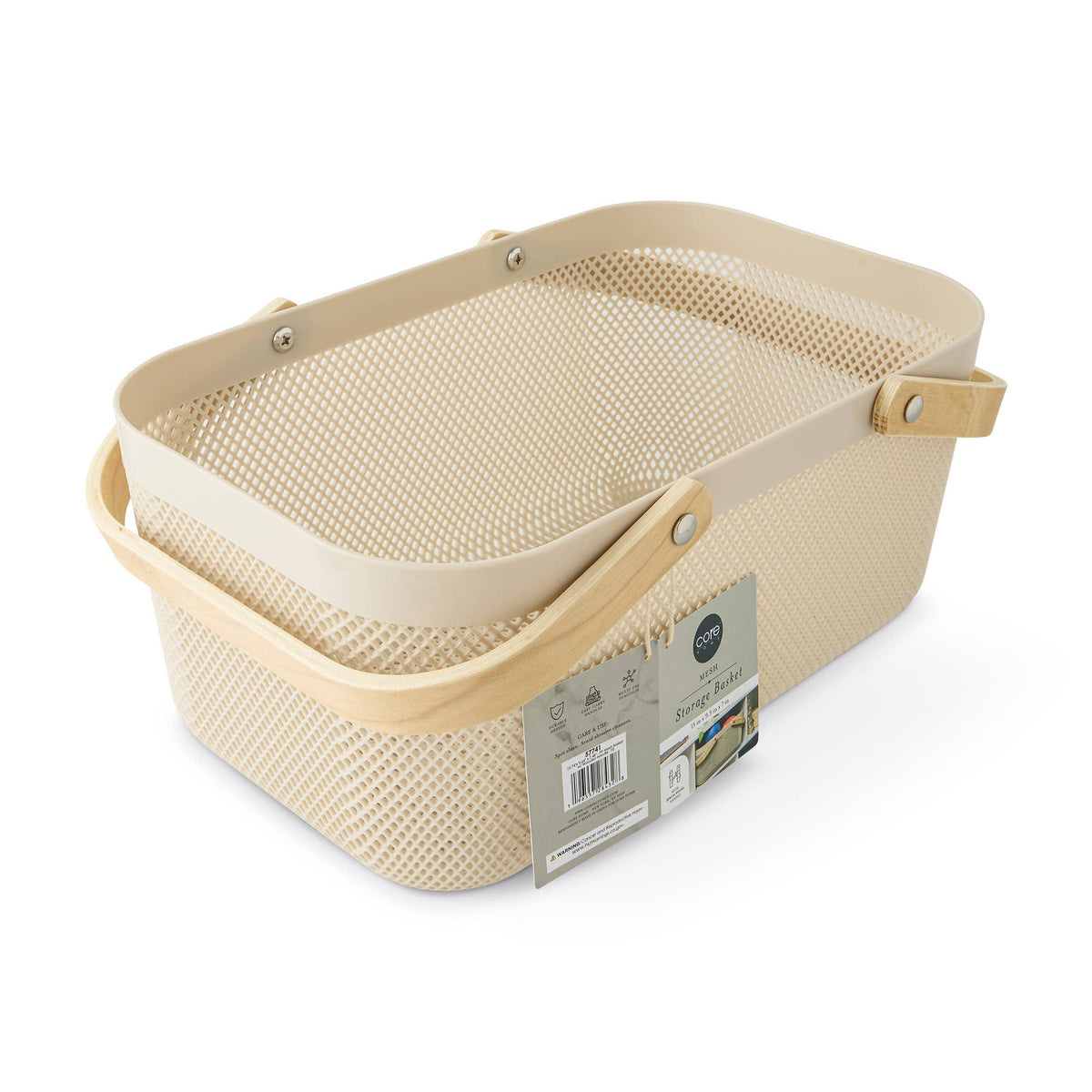 Mesh Basket w/ Wooden Handle