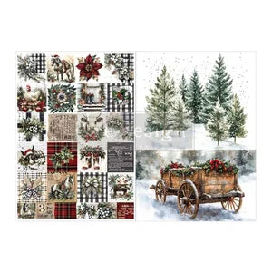 Farmhouse Frost- A4 Decoupage Fiber