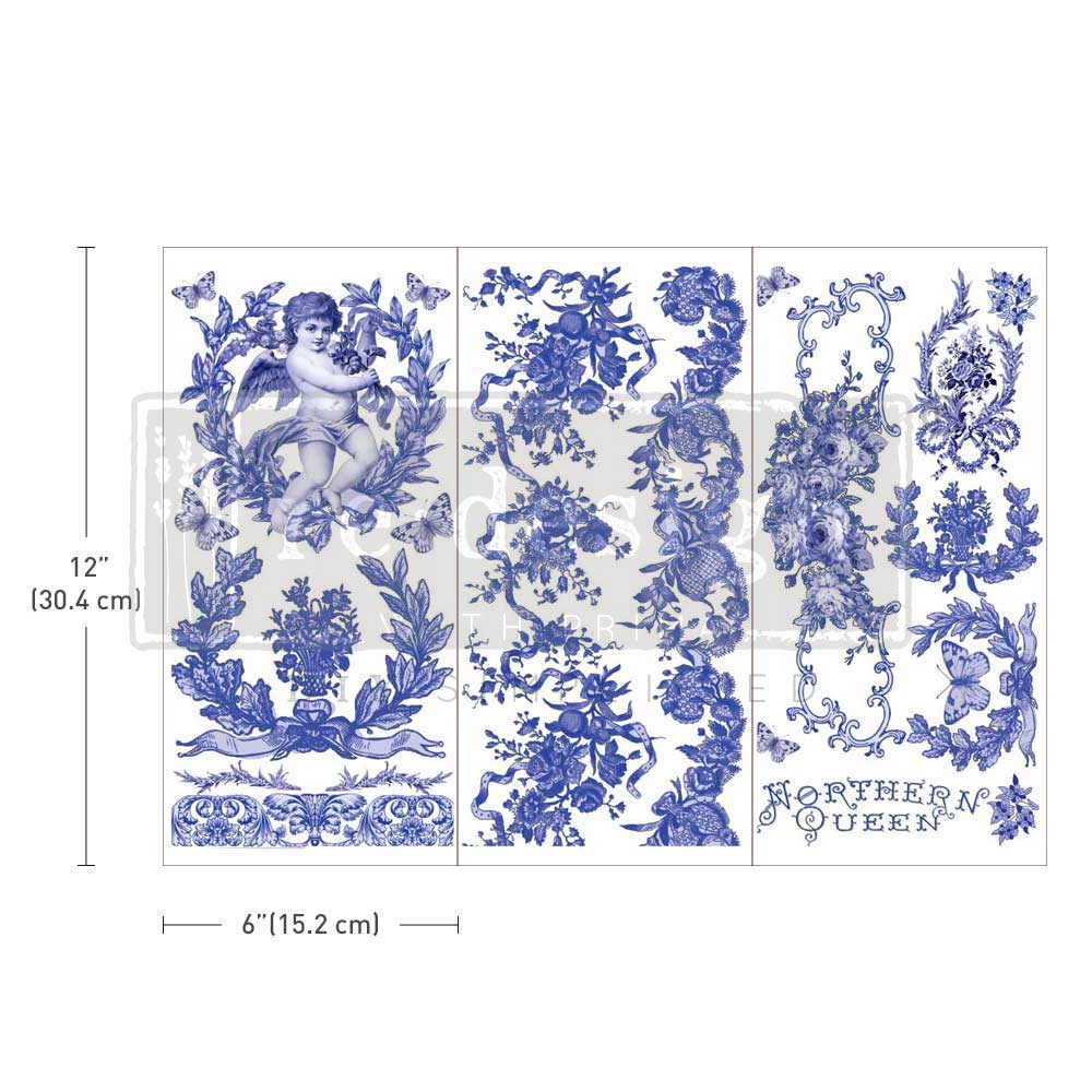 French Blue- Decor Transfers