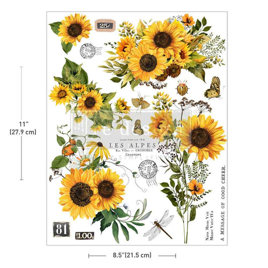 Rustic Amber Petals-H20 Transfers